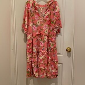 Matilda Jane Pink Floral Knee Length size XL NWT